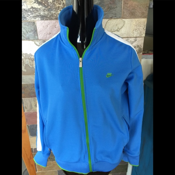 Nike Jackets & Blazers - Nike VTGE Blue Women Workout Track Jacket SZ XL